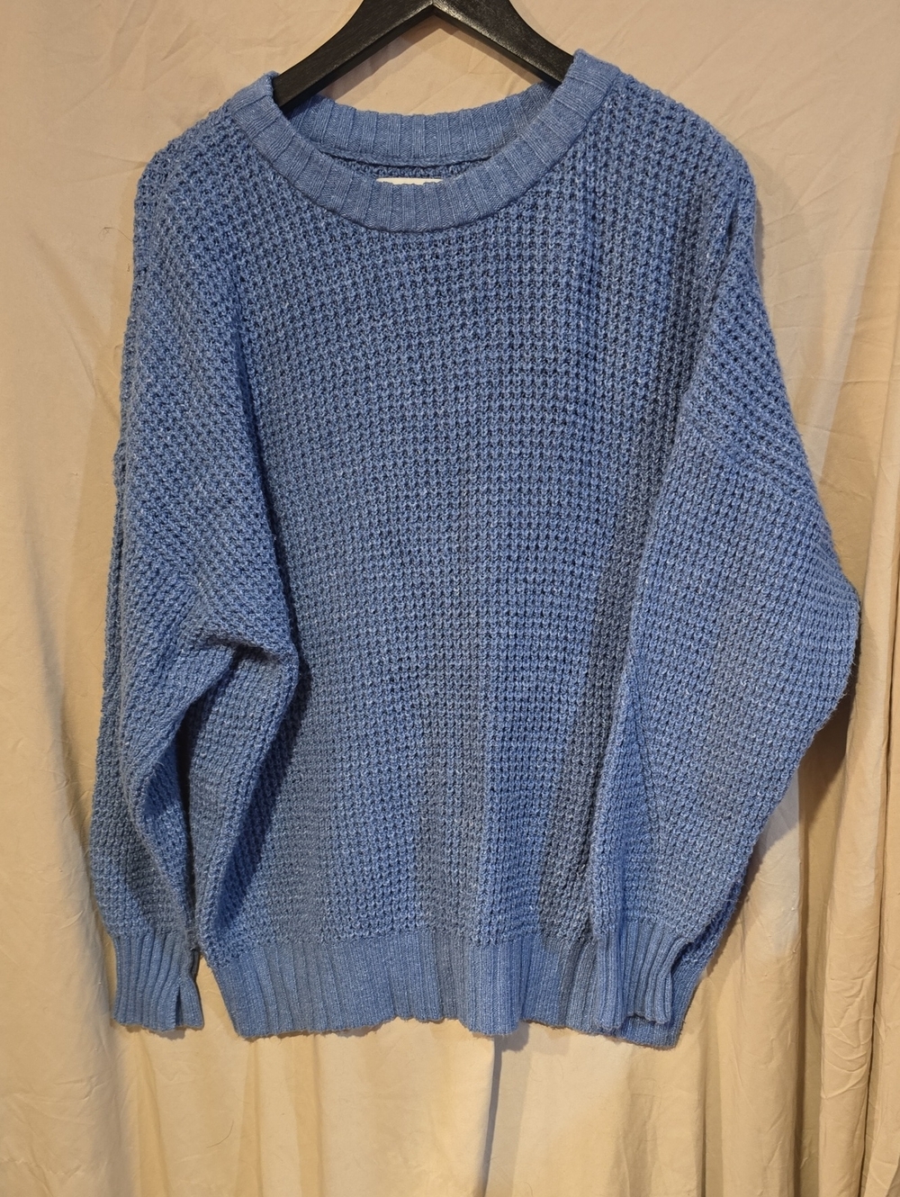 American Eagle Outfitters Light Blue Knit Crewneck Sweater